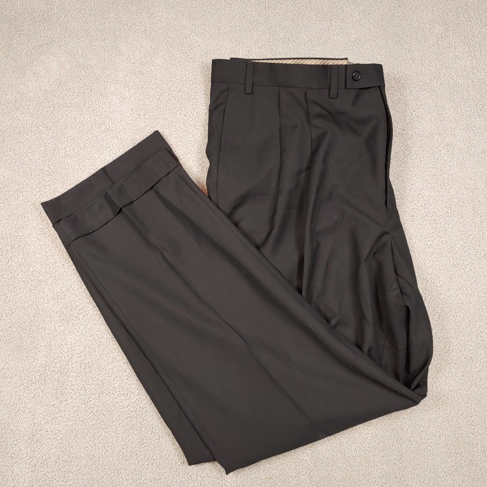 BRAND NEW - Lauren Ralph Lauren Dress Pants - Mens 42x31.5 Black Pleated Slacks